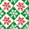 Red and Green Snowflakes Pattern