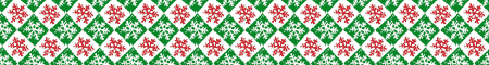 Red and Green Snowflakes Pattern